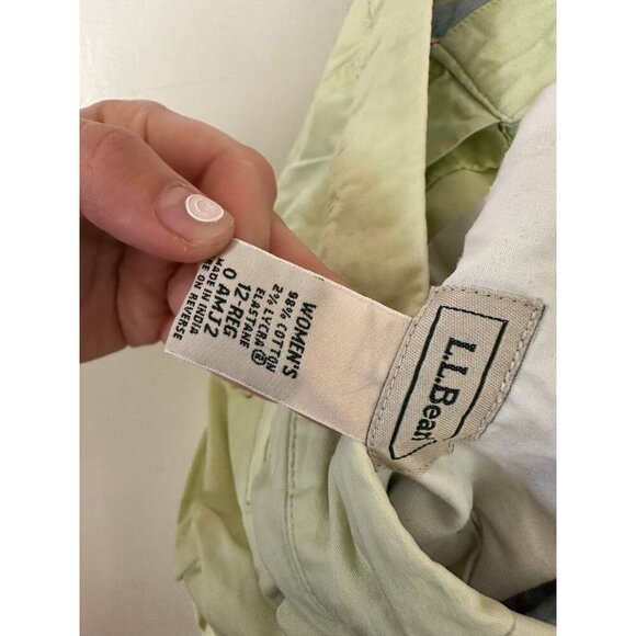 LL bean women’s size 12 regular green pants - Picture 6 of 9